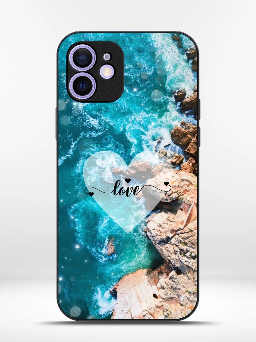 Чехол на iPhone 12 mini принт с надписью