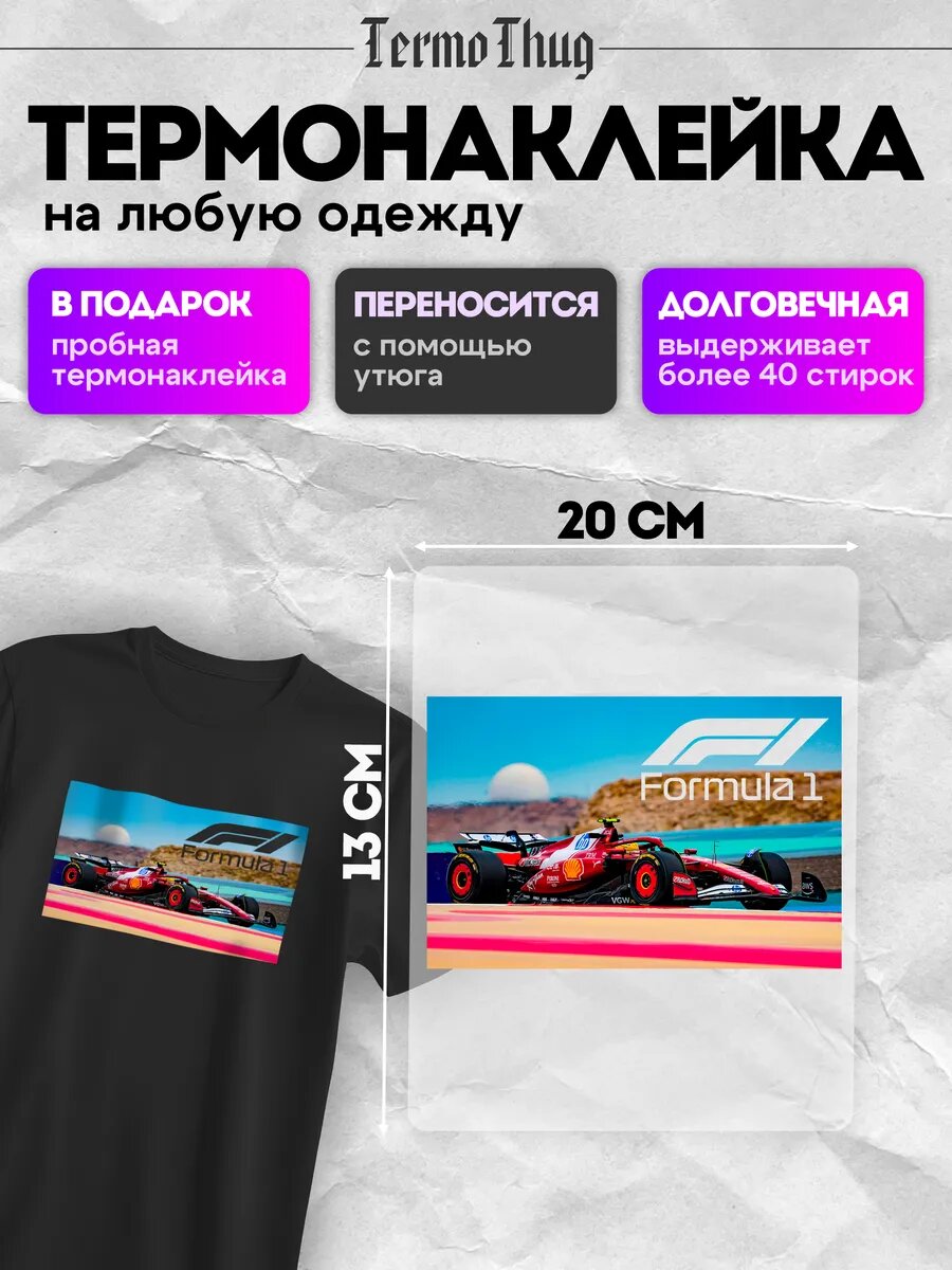 Термонаклейка на одежду Формула 1 Audi Sauber термотрансфер