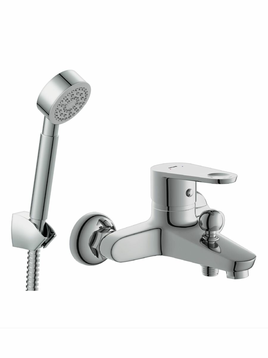 Cersanit Комплект CARI 2 в 1 смеситель для ванны CARI душевой гарнитур CARI