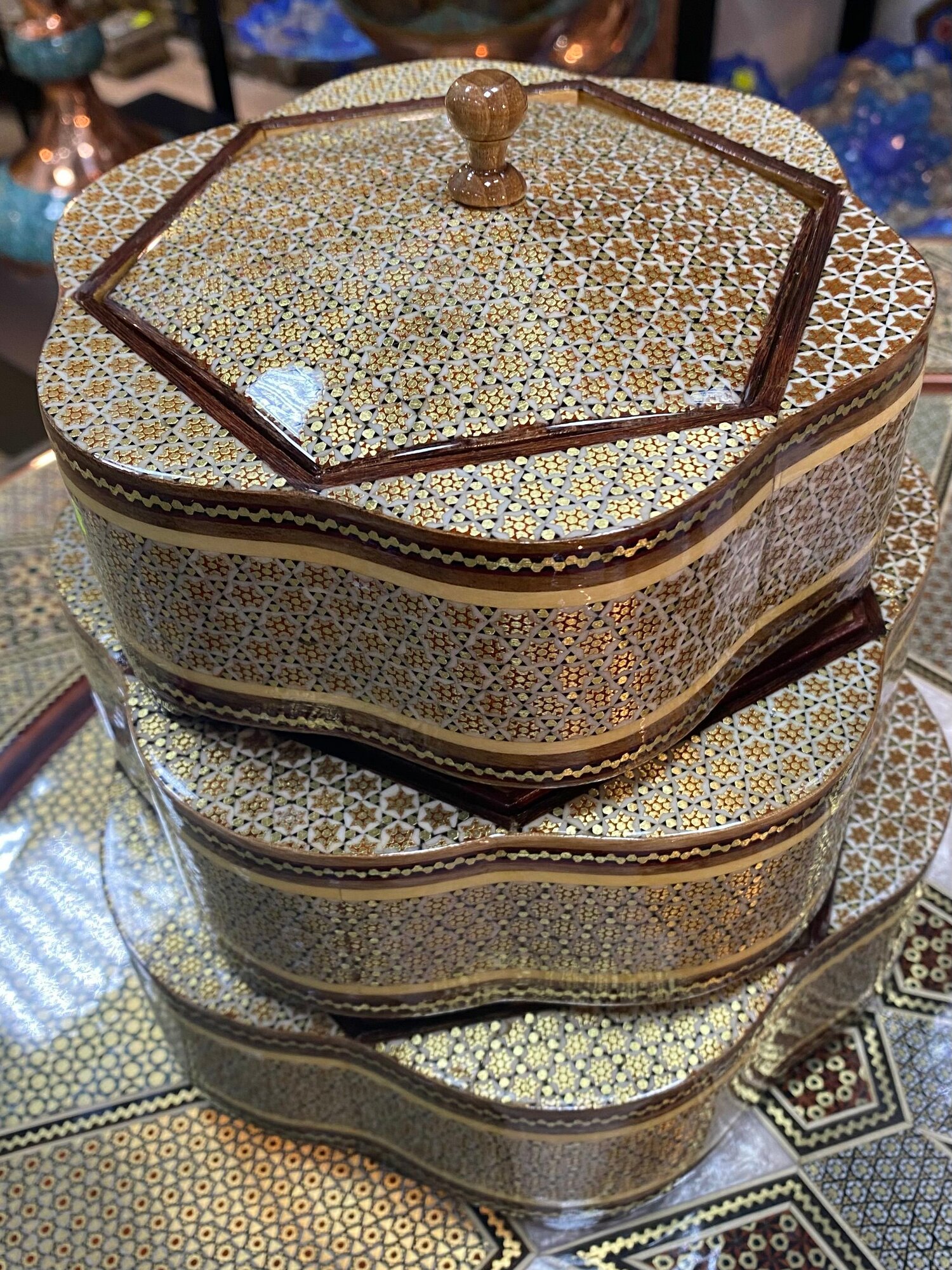 Набор Конфетница Хатам Ручная работа Иран — фото 1