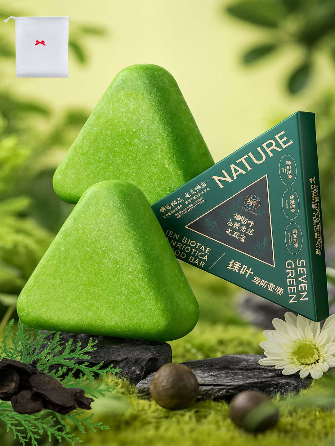 Зелёное мыло для укрепления и восстановления волос — фото 1