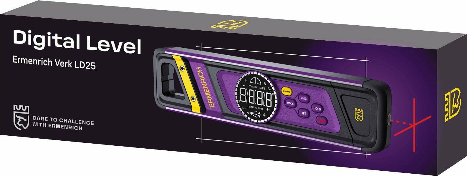 Цифровой Уровень Ermenrich Verk Ld25, С Лазером — фото 1