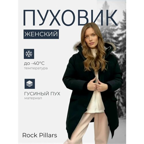 фото Пальто rock pillars базовая коллекция, размер 46 ростовка 164, черный