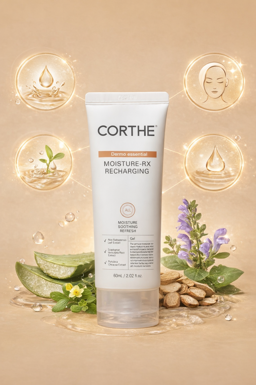 CORThE Dermo Essential Moisture-RX Recharging Gel-увлажняющий крем.