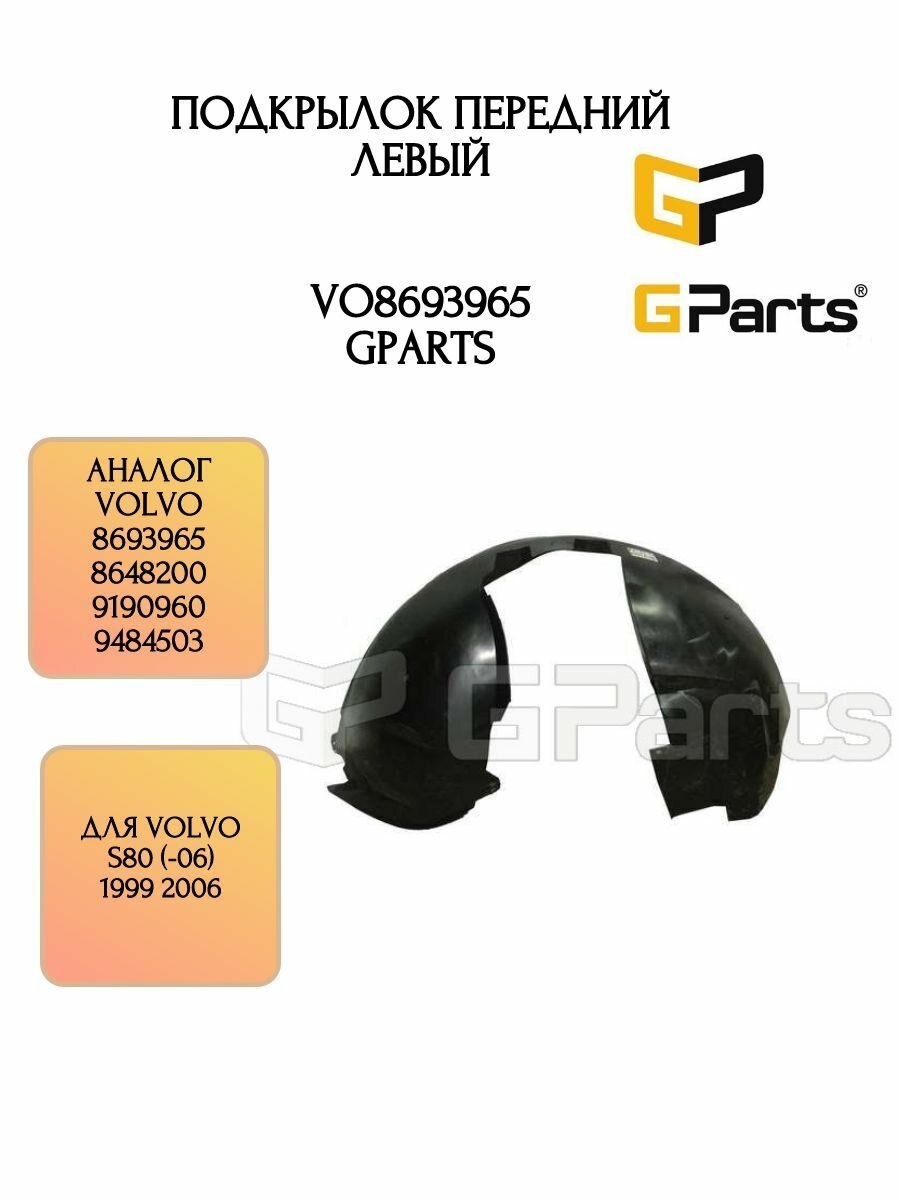 VO8693965 GParts Подкрылок передний левый Volvo S80 (-06)