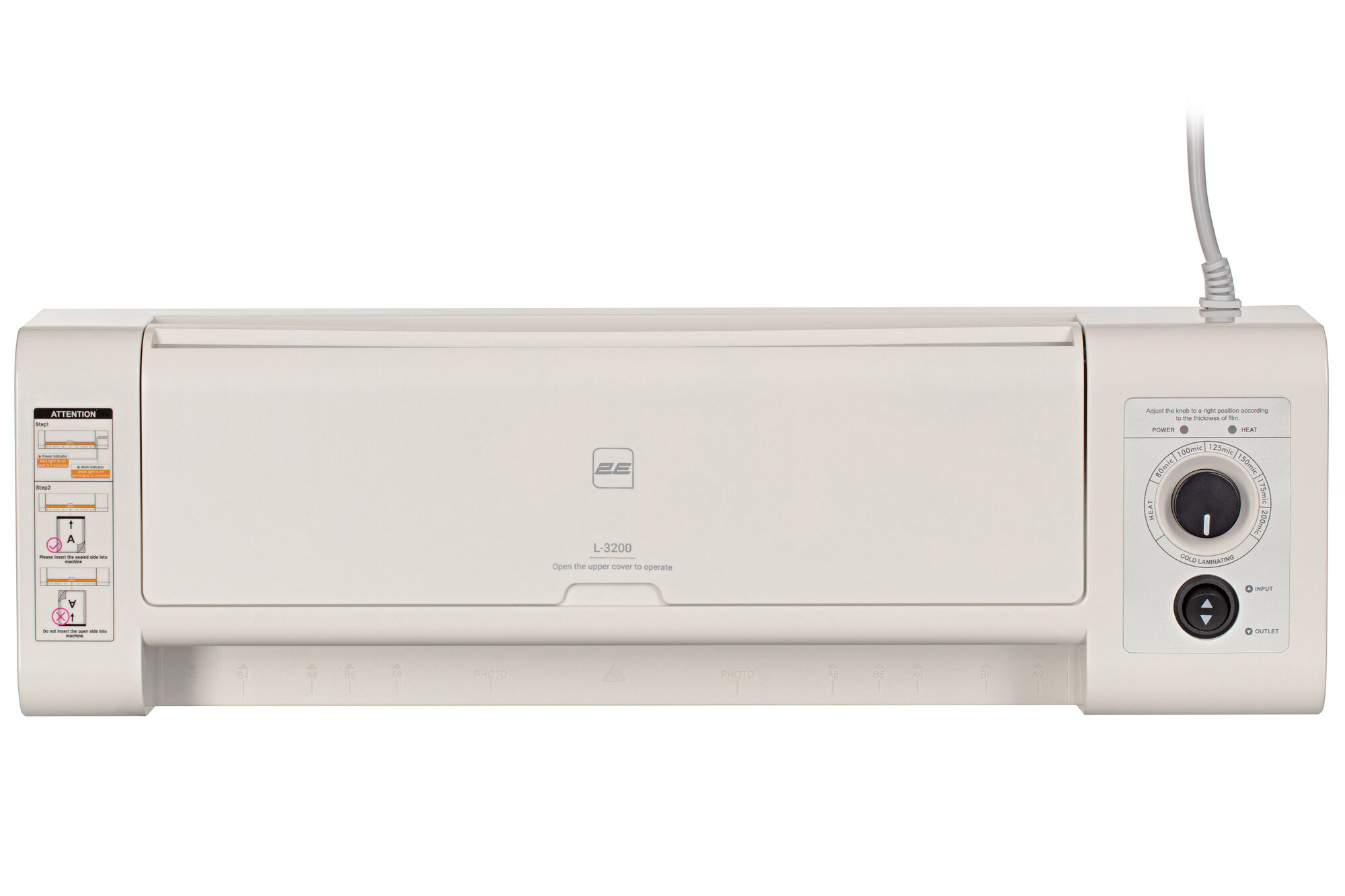 Ламинатор 2E Laminator L-3200 профессиональный настольный, формат A3, быстрый нагрев, для офиса и дома