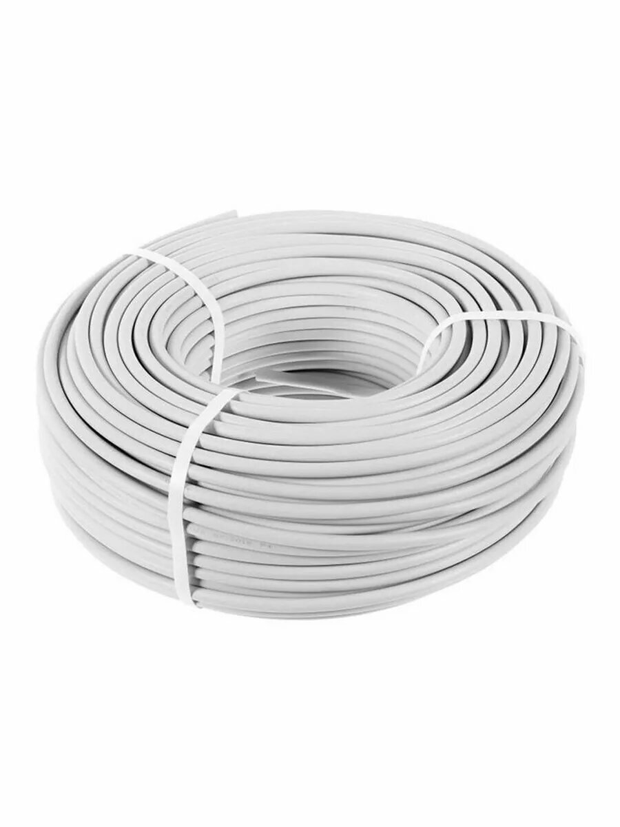 Провод ПВС 2х2,5 мм², белый (бухта-100 п. м.) ГОСТ 7399-97