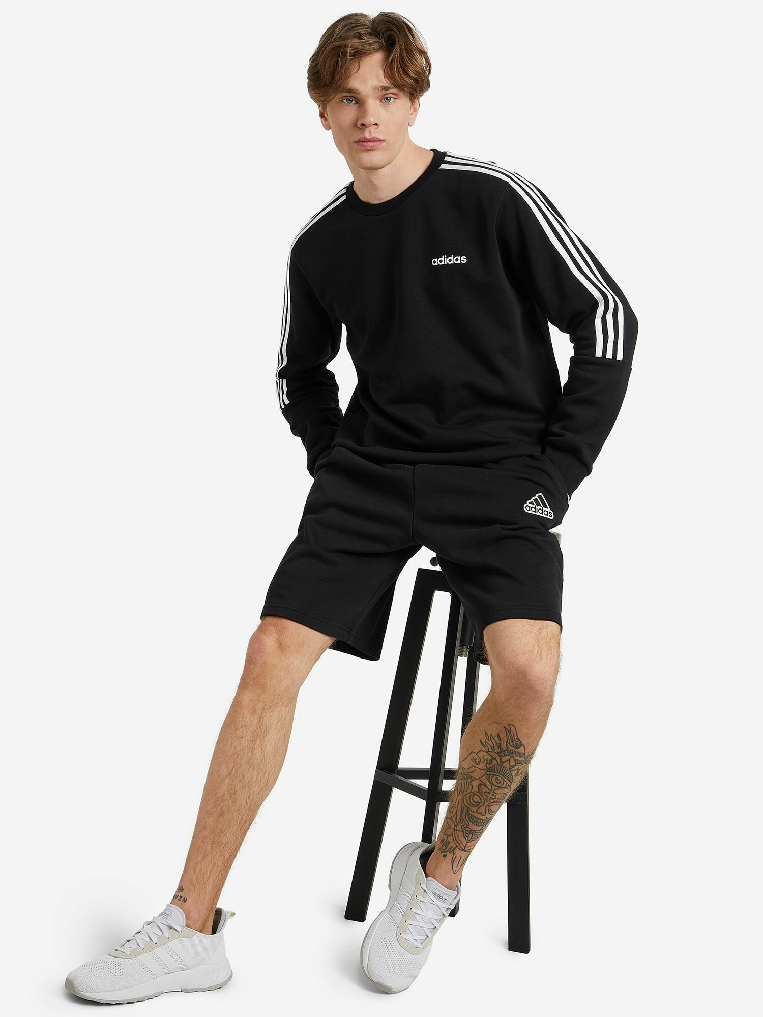 Джемпер adidas, размер INT L, черный — фото 1