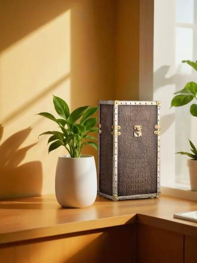 Ваза интерьерная, 10*15*28см, полистоун, настольная, интерьерная — фото 1