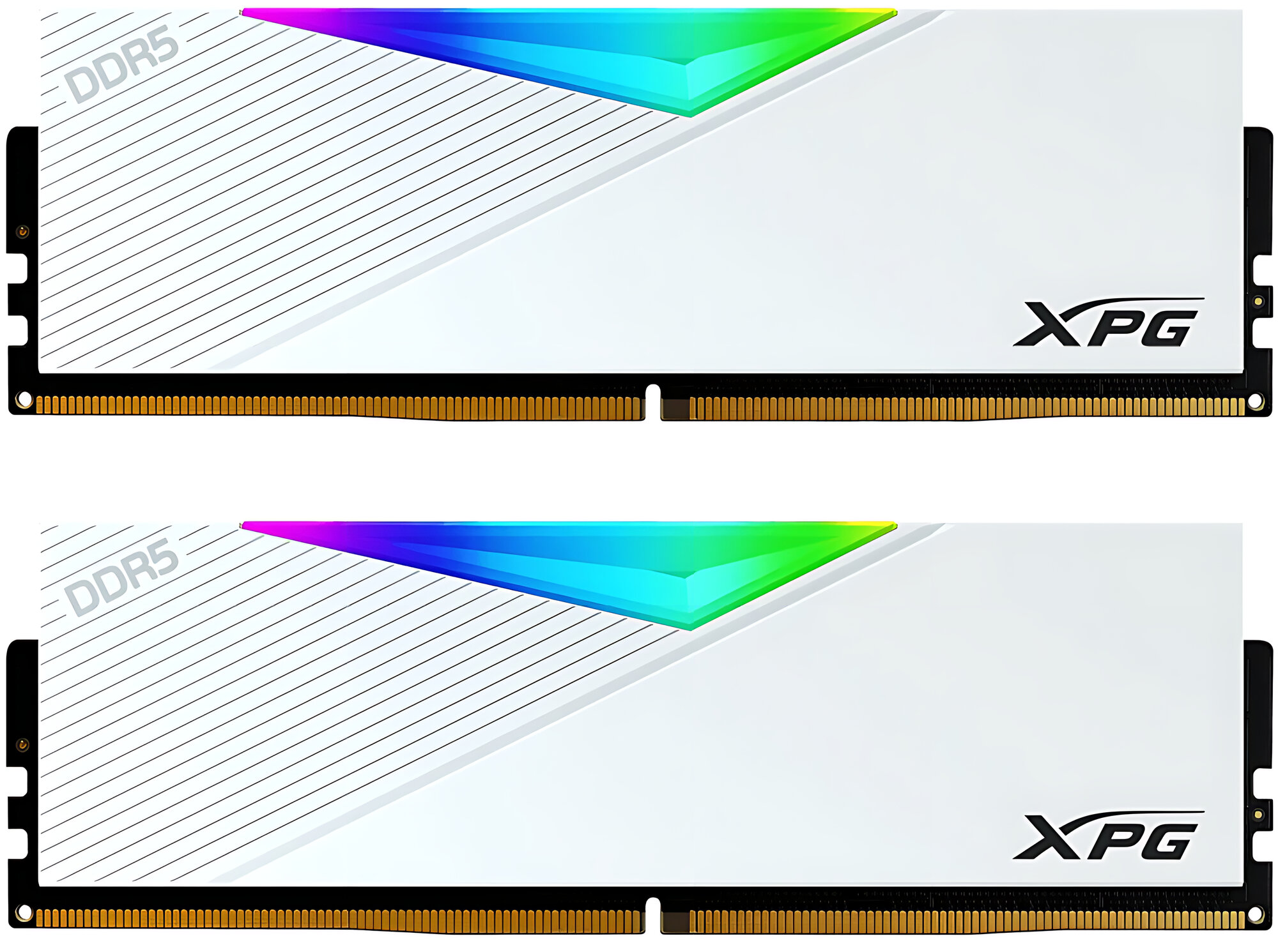 Модуль памяти DIMM DDR5 32Gb, 6000Mhz, 2x16Gb, ADATA XPG Lancer RGB White (AX5U6000C3016G-DCLARWH)