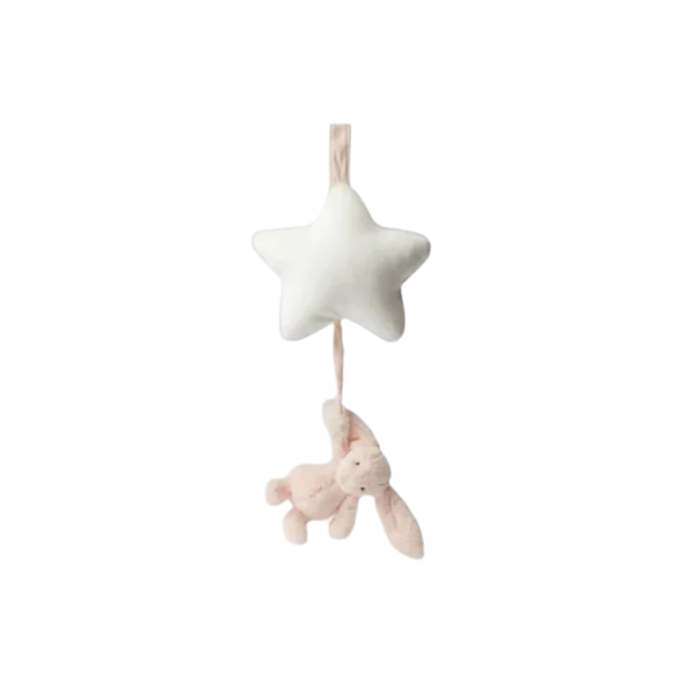 Мягкие игрушки унисекс JELLYCAT Bashful Bunny Musical Pull Pink