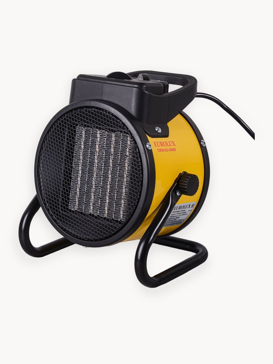 Тепловая пушка электрическая Eurolux ТЭПК-EU-2000K, керамический нагревательный элемент, круглая