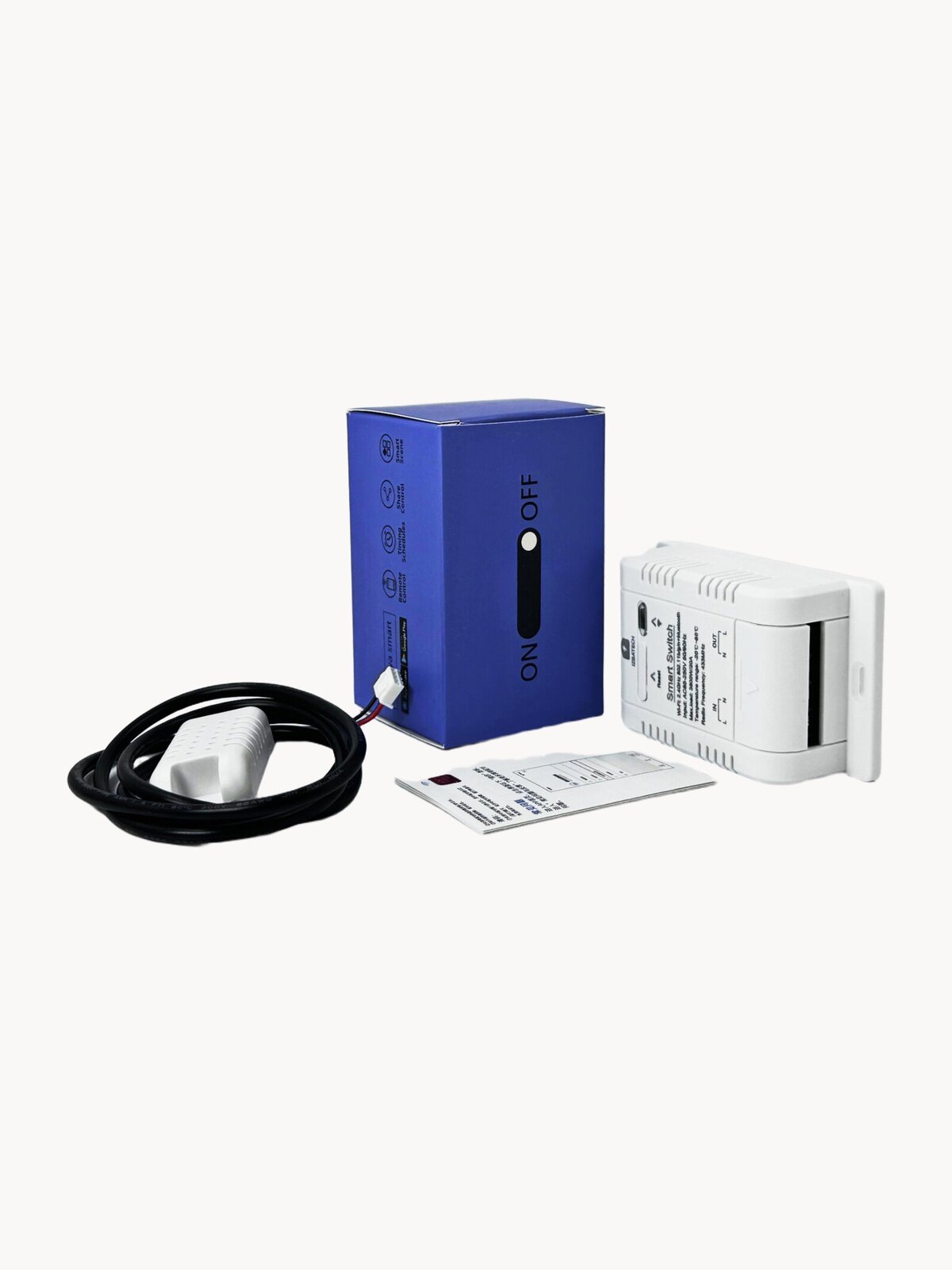 Умное реле Wi-Fi+RF+Bluetooth, датчик температуры и влажности, контроллер на 1 канал, 20А, 85-250В