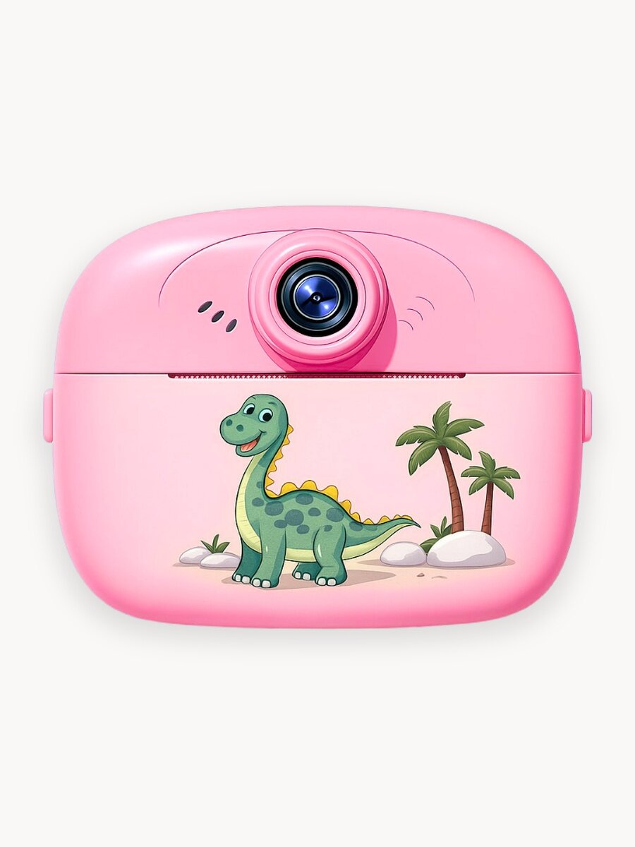 Фотоаппарат детский мгновенной печати розовый + карта памяти 32ГБ