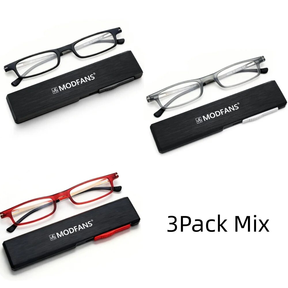 MODFANS очки для чтения +175, 3Pack Mix
