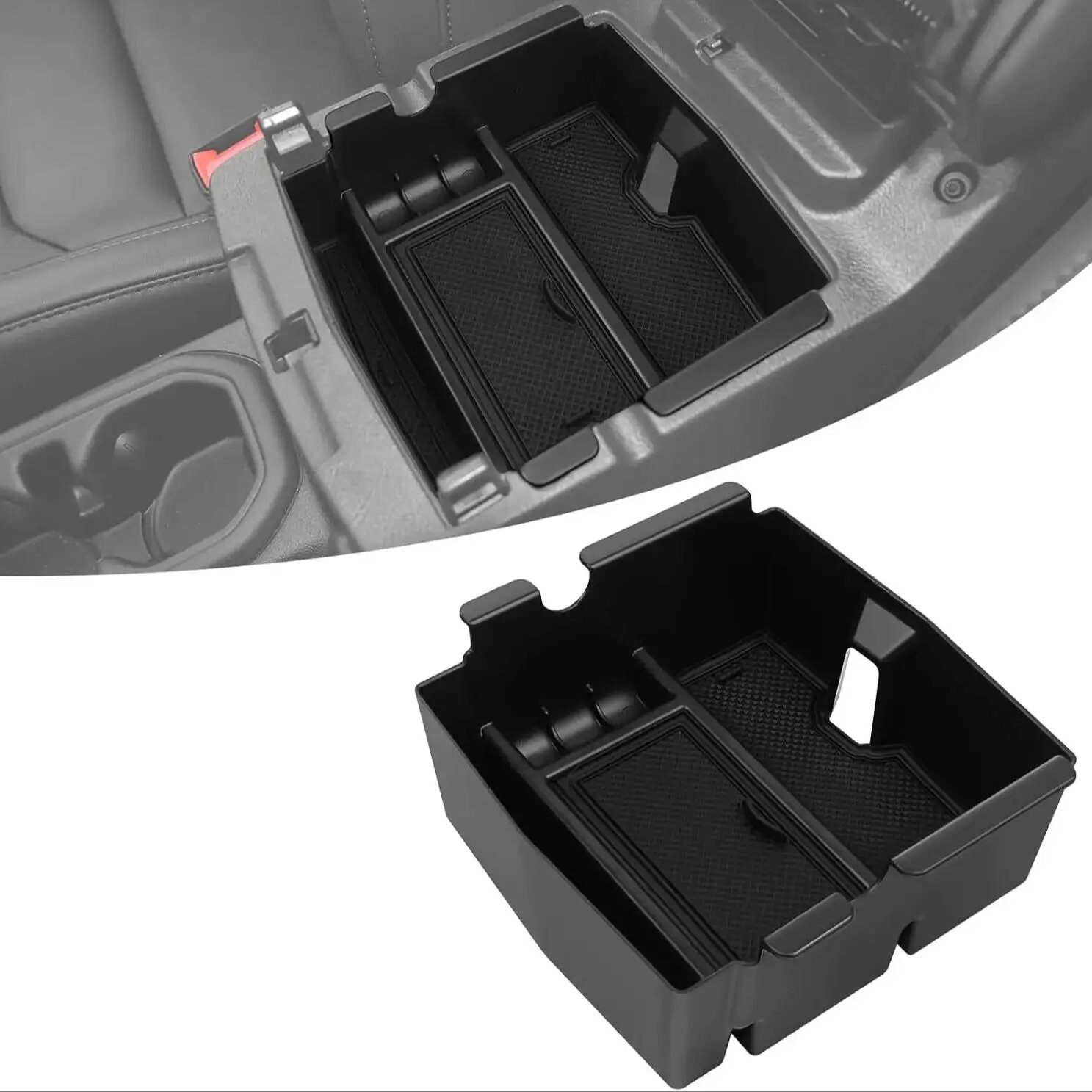 Органайзер-лоток для центральной консоли для Jeep Wrangler JL JLU 4XE 2018-2026 и Gladiator JT 2020-2026