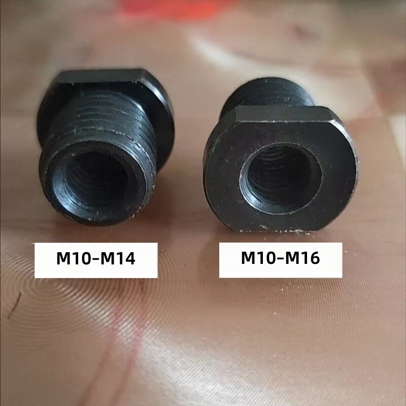 Набор резьбовых адаптеров M10-M14/M16 металлический полированный для электроинструмента, 2 шт.