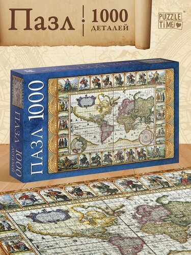 Изображение товара Пазл Puzzle Time «Карта мира» 1000 элементов, от 12 лет, картон