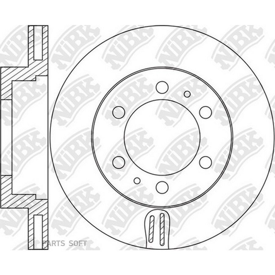 NIBK Диск тормозной TOYOTA HILUX 06- RN1664 2шт