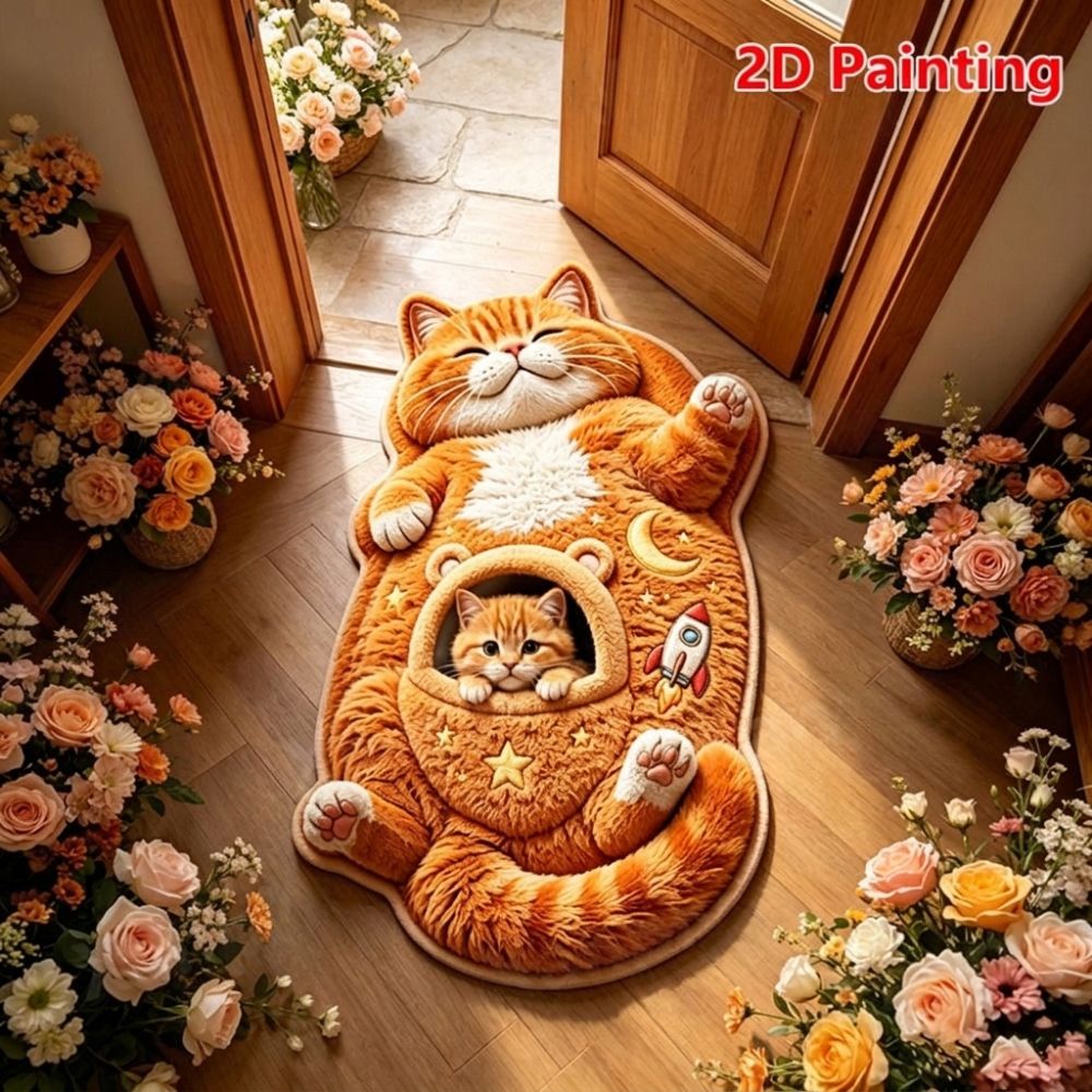 Коврик в форме кошки