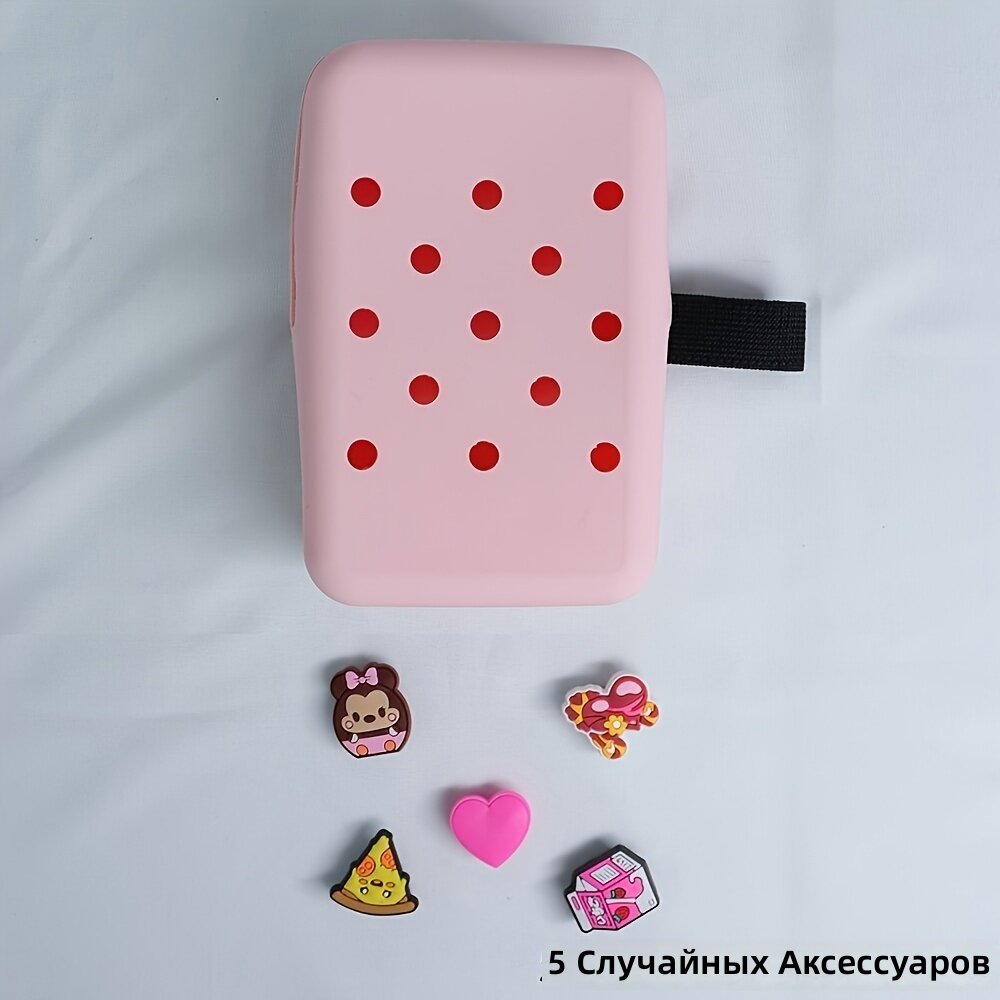 Силиконовый чехол для спортивной бутылки для воды розового цвета с 5 аксессуарами, включая держатель для руки и сумку для хранения, для бега и фитнеса, подходит для бутылок 30/40 унций