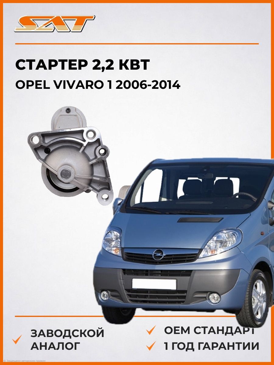 Стартер 2 SAT ST640007 Опель Виваро 1 Opel Vivaro 1 2006-2014