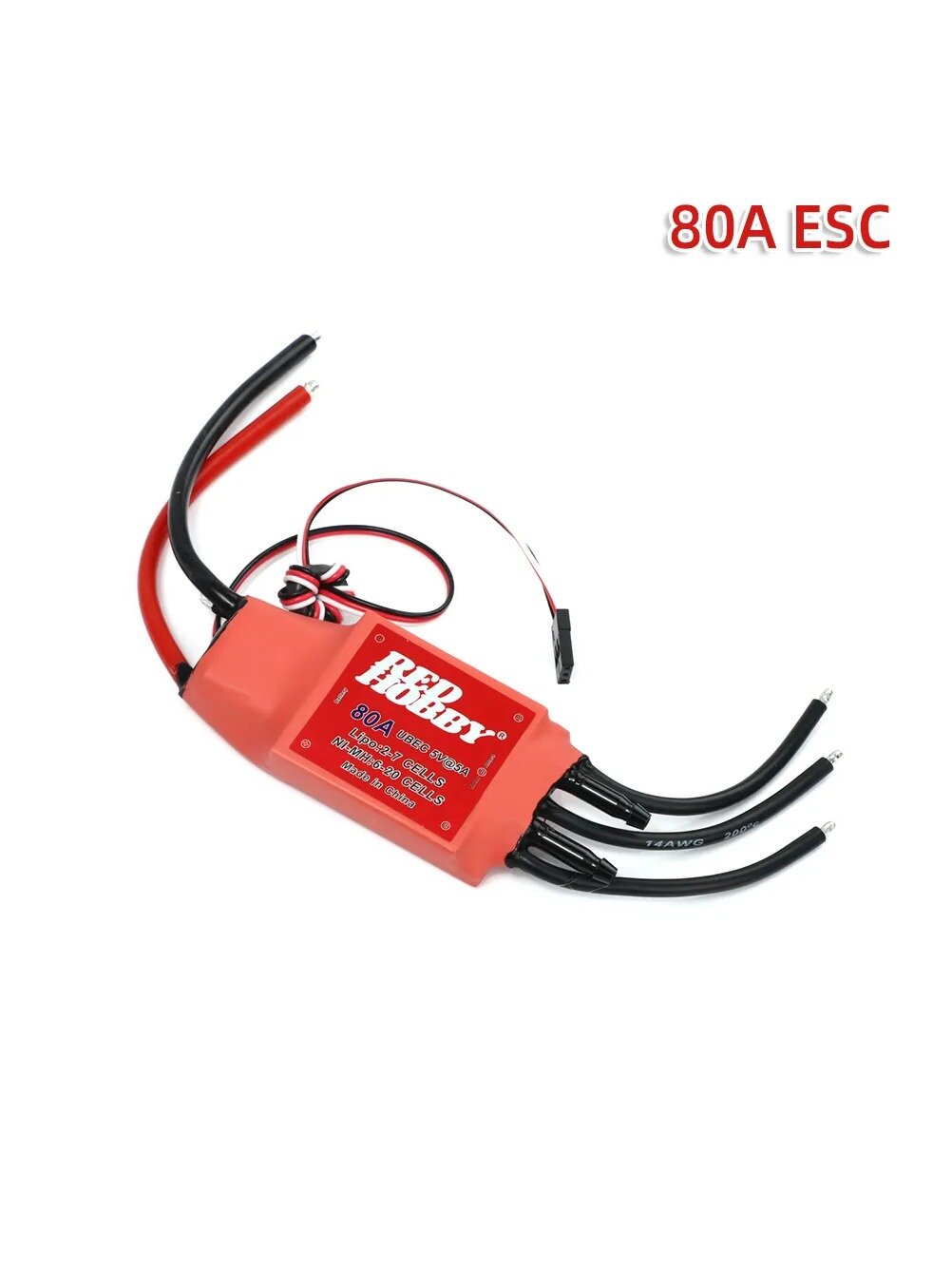 RedHobby 80A Бесщеточный ESC с двусторонним водяным охлаждением для пневматических подводных винтов RC