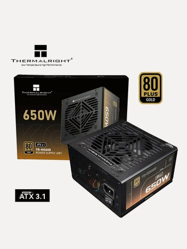 Изображение товара Блок питания Thermalright, модульный, черный, 80 Plus Gold, 650 Вт