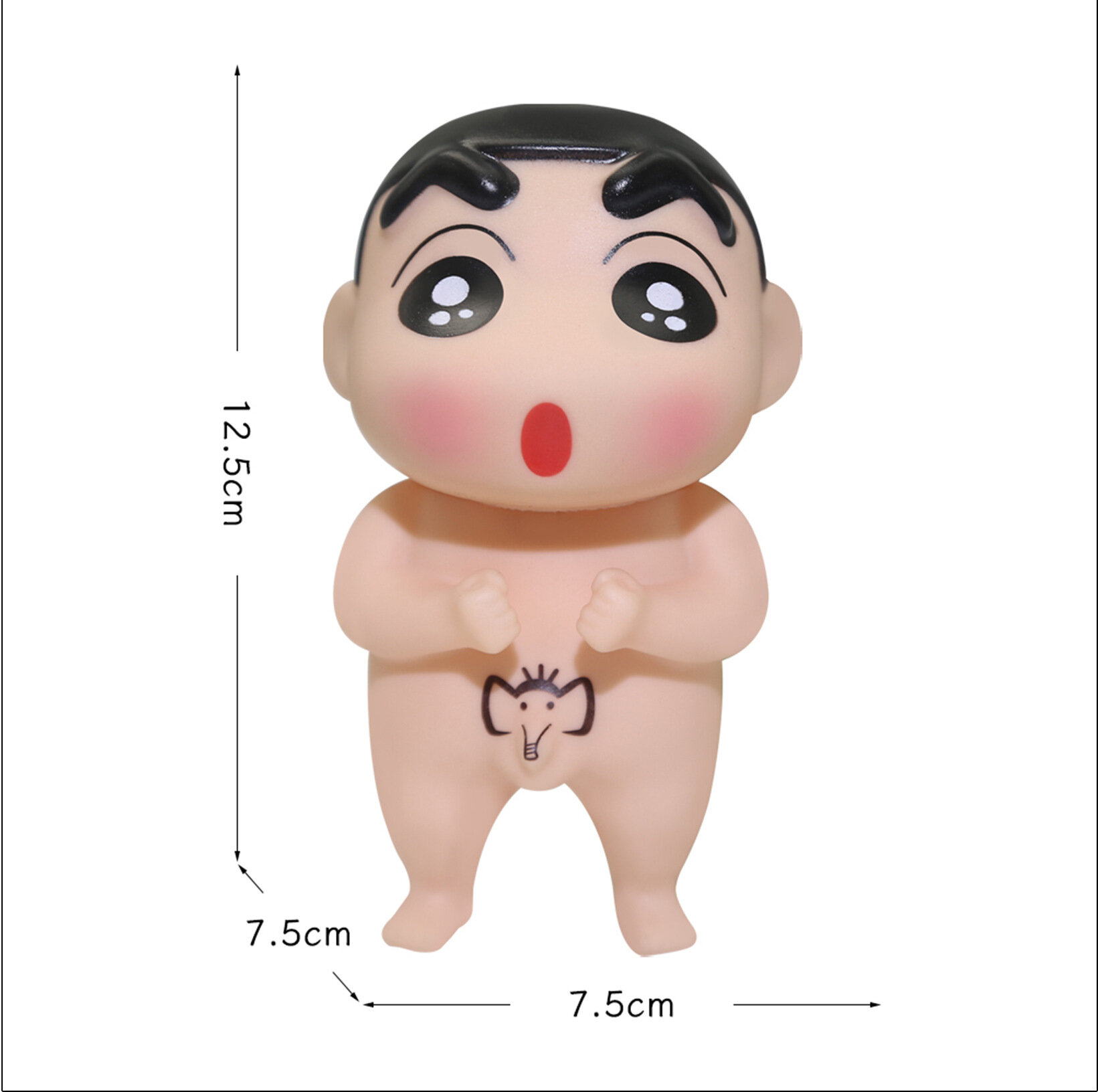Официальный аниме-фигурин Crayon Shin-chan с подставкой для телефона в стоячей позе с открытыми глазами, декор для стола