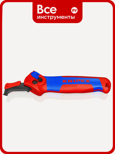 Изображение товара Нож для кабеля Knipex с пяткой , с трещоткой, 146 мм, 2К ручка KN-1650145SB, пластик