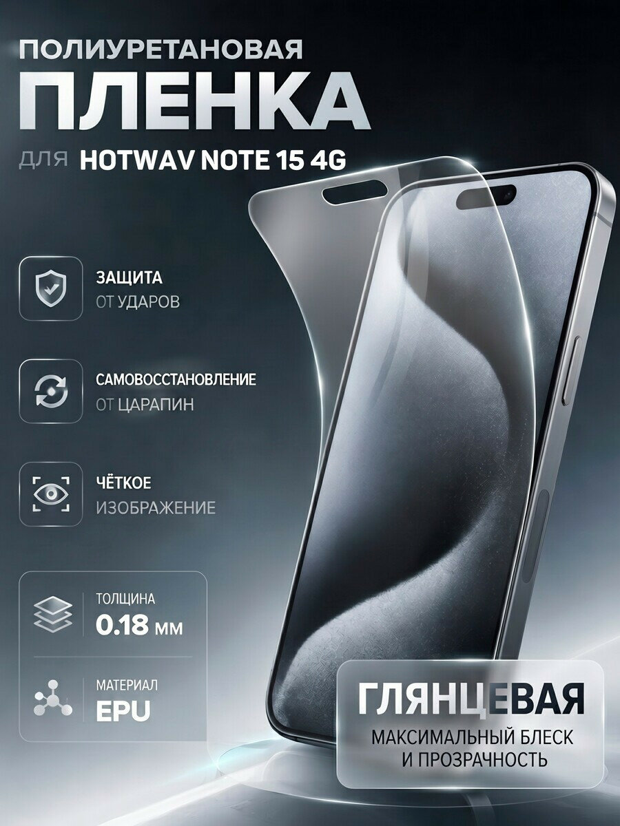 Полиуретановая пленка для Hotwav Note 15 4G (0.18 мм) глянцевая