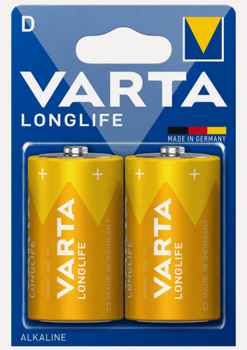 Изображение товара Батарейка VARTA D Longlife (LR20), 2 шт. (2 шт. в одном блистере)