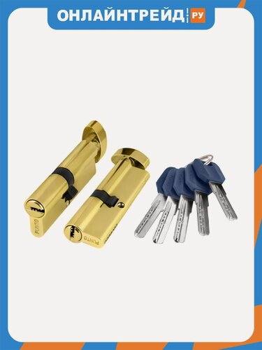 Изображение товара Цилиндровый механизм Punto (Z402) Z4002Knob70(30+10+30) с вертушкой PB латунь