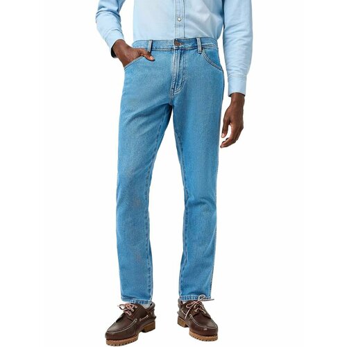 фото Джинсы wrangler men river tapered jeans, размер 33/34, синий
