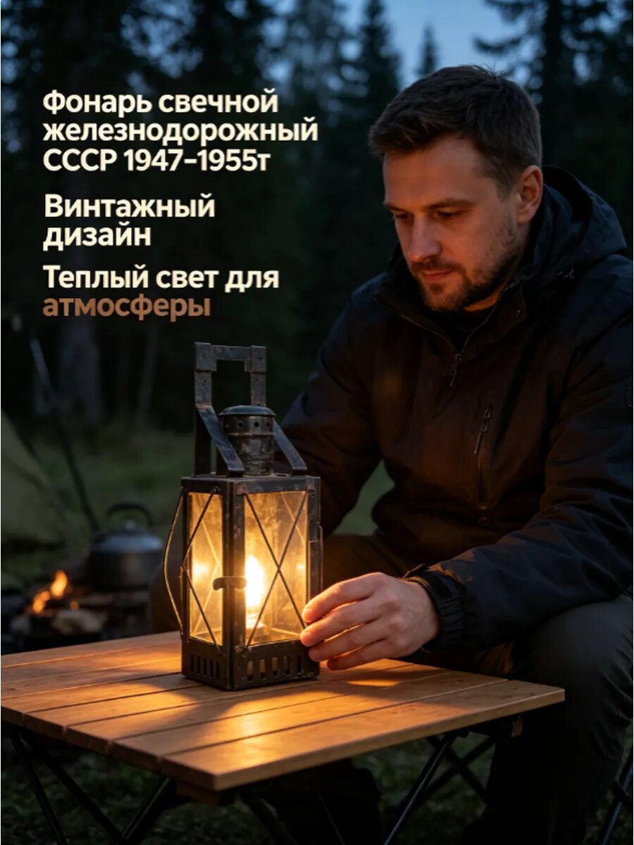 Фонарь свечной железнодорожный СССР 1947-1955г