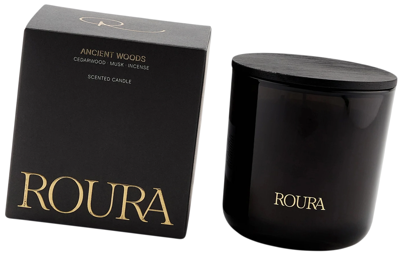 Декоративная свеча для дома Roura Ancient Woods 830 гр / Рура Эншиент Вудс