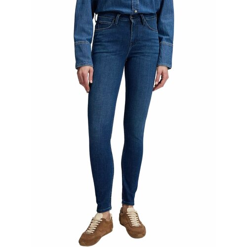 фото Джинсы скинни lee women scarlett high jeans, размер 30/29, синий