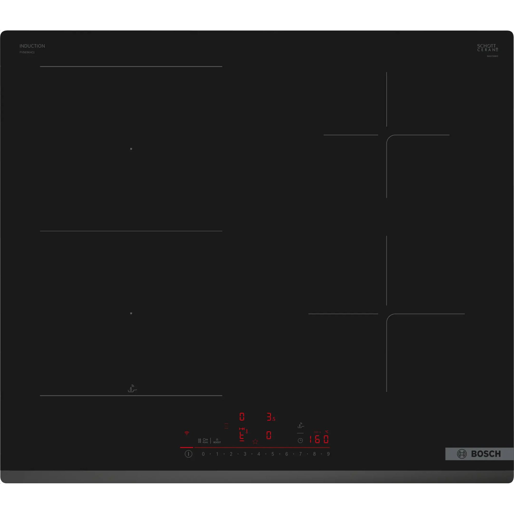 Варочная панель индукционная Bosch PVS63KHC1Z, черный