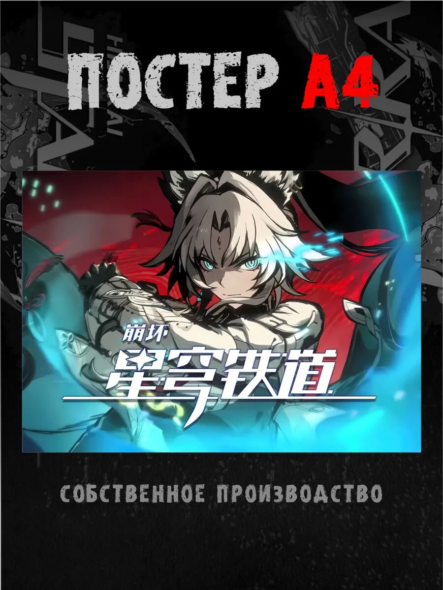 Постер на стену интерьерный Honkai Star Rail плакат А4