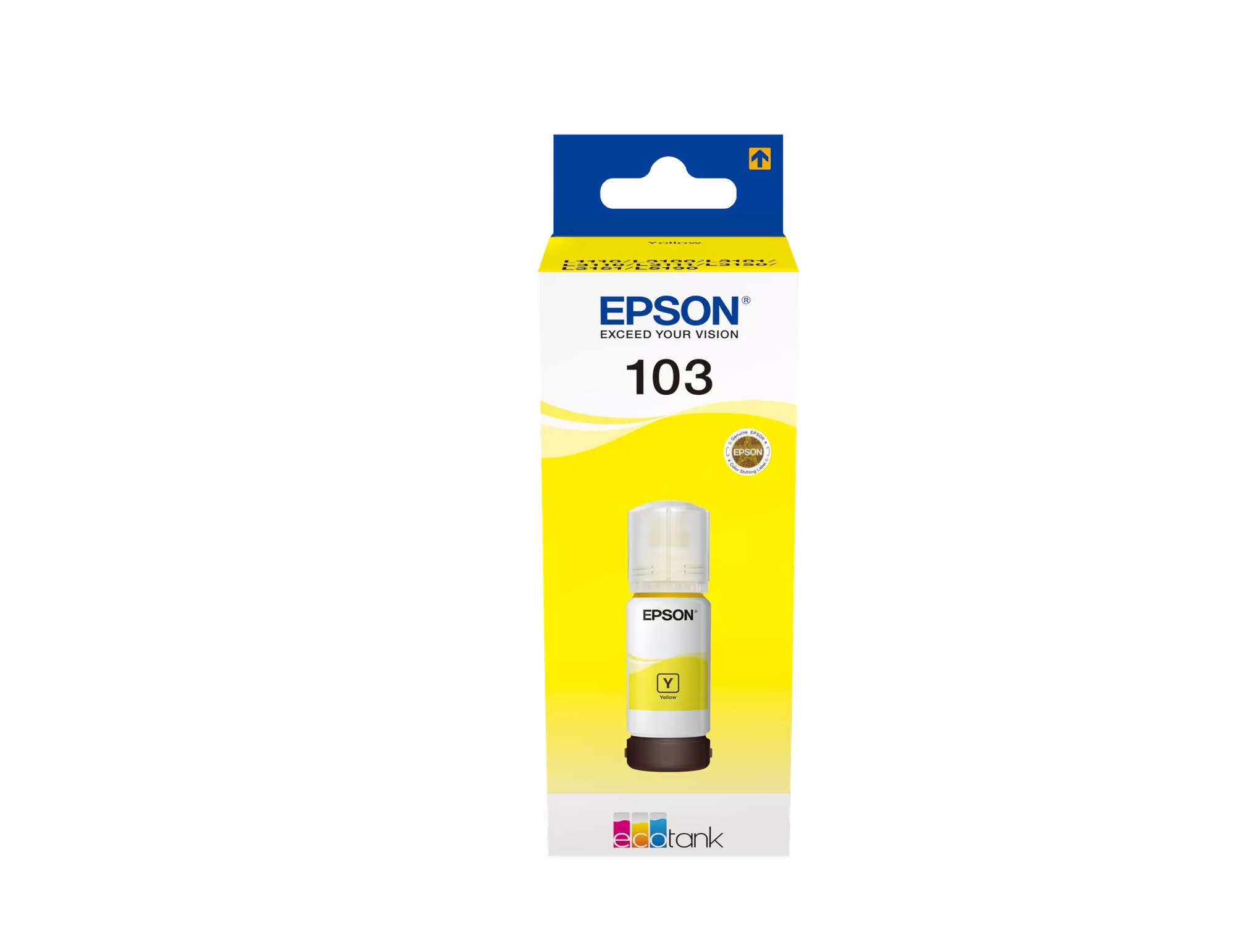 Оригинальные чернила для принтеров EPSON 103, 65 мл/л для принтеров серии 1100/L1200/L3100/L3200/L3500/L5100 и других.