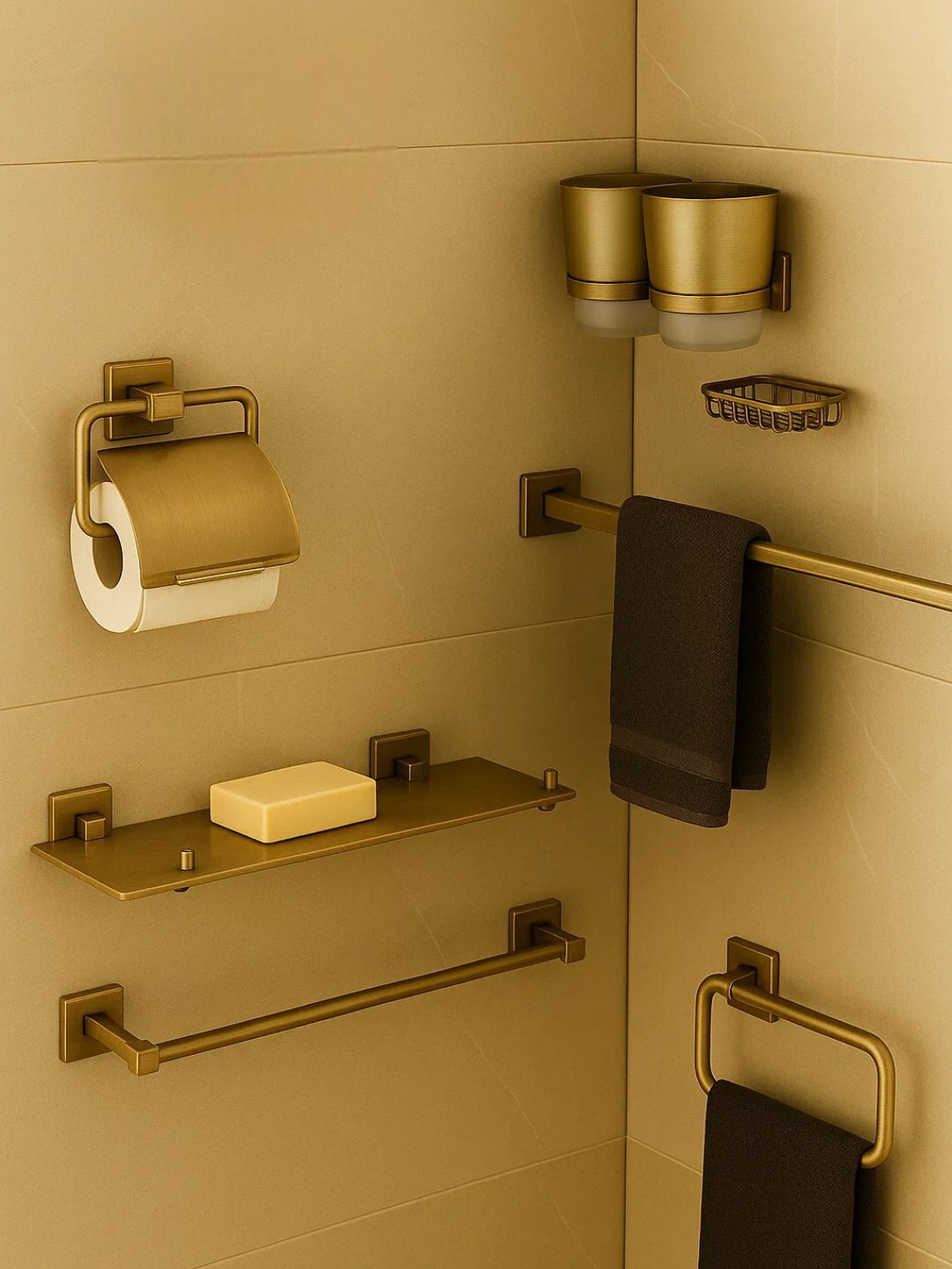 Набор аксессуаров для ванной комнаты R 2300 из нержавеющей стали