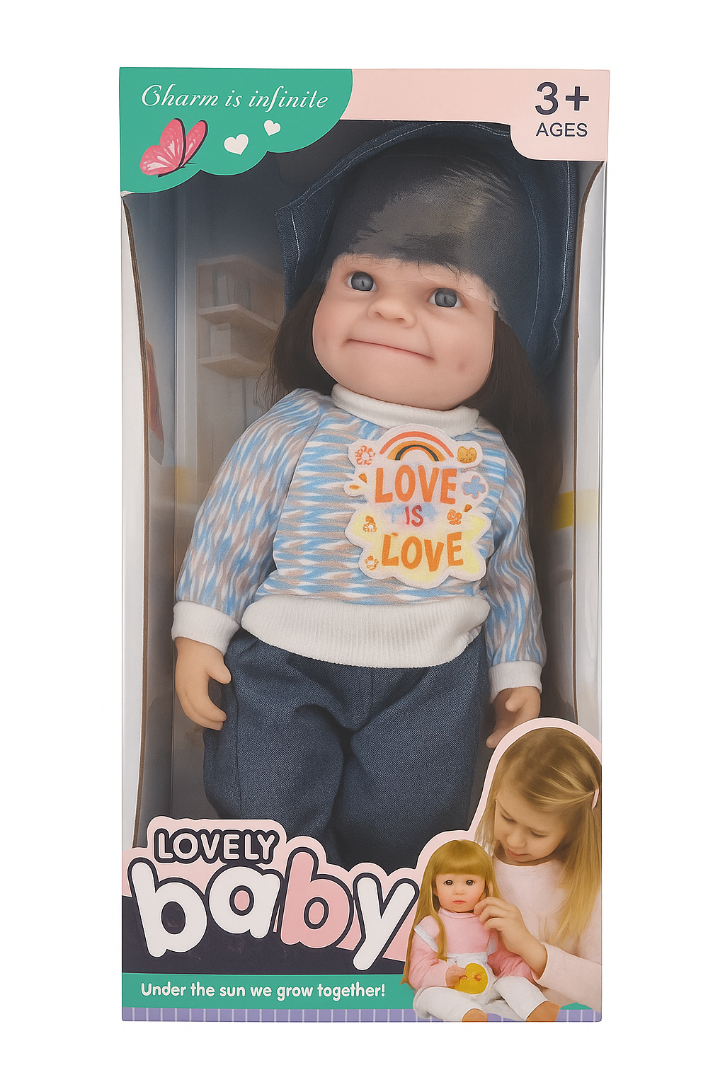 Реалистичная кукла реборн в одежде 30см в подарочной коробке