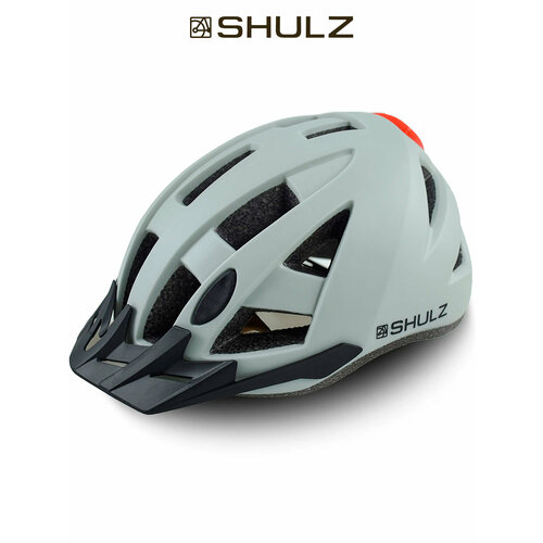 Шлем SHULZ ALEX Светло-серый, с маячком, с регулировкой размера, 58-61 см, (L)