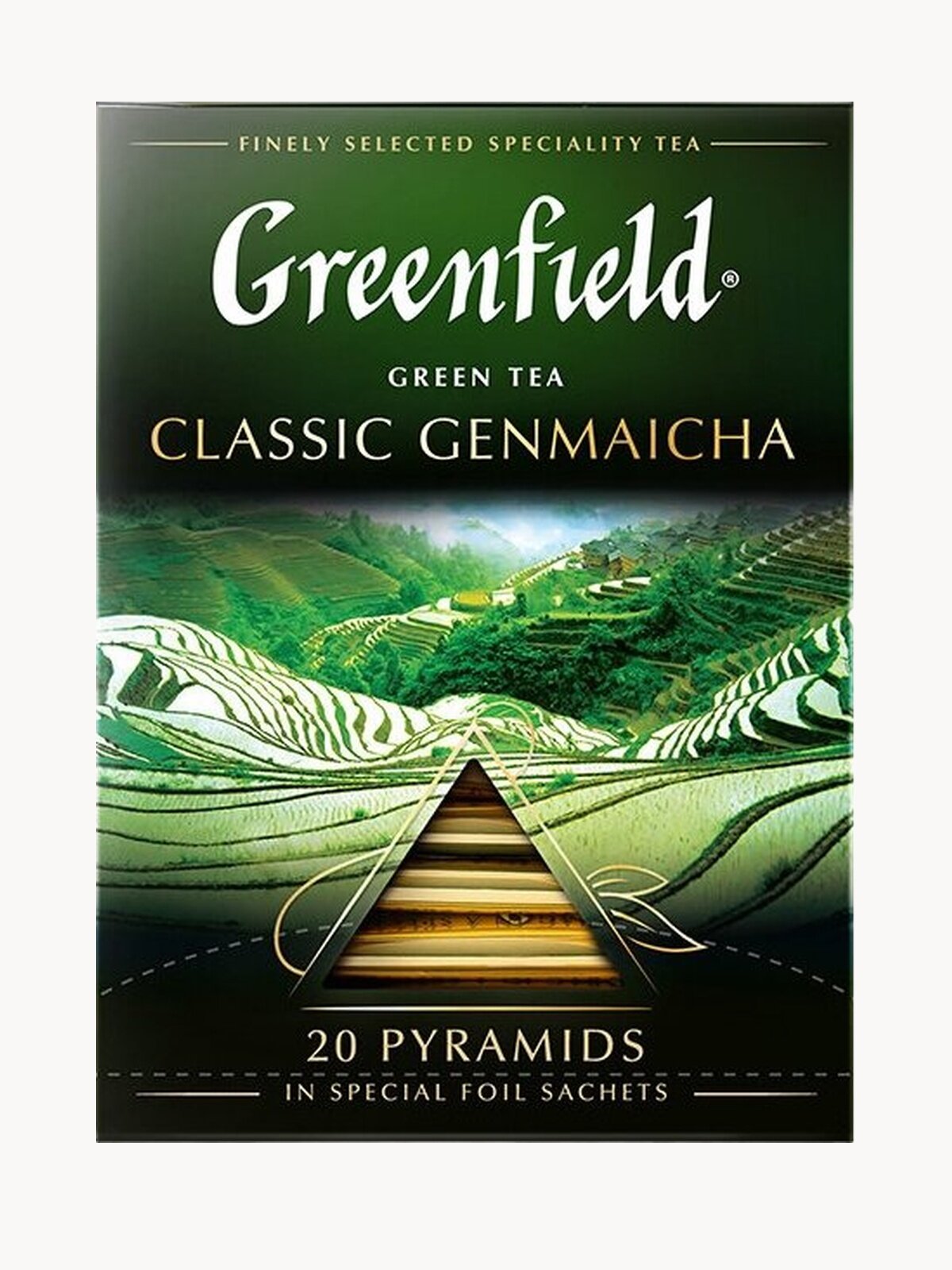 Greenfield чай зеленый пакетированный в пирамидках Classic Genmaicha 1 8г 20п