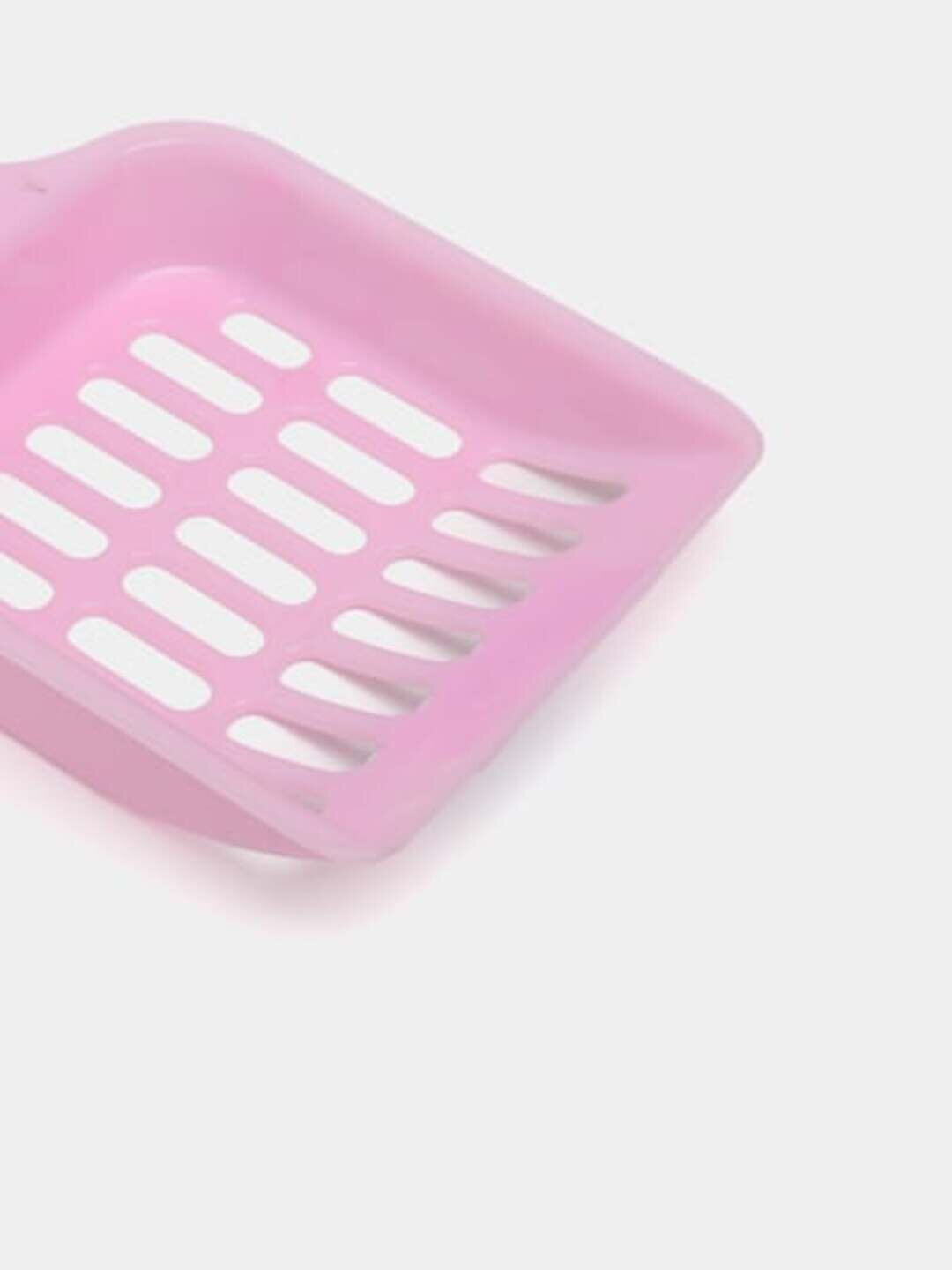 Совок-лопатка "Эко Пласт" для кошачьего лотка, пластиковый, эргономичный — фото 1