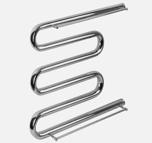 Изображение товара Полотенцесушитель водяной, Аквадрайв, 5М1, 60х50, змейка с полкой нержавеющая сталь