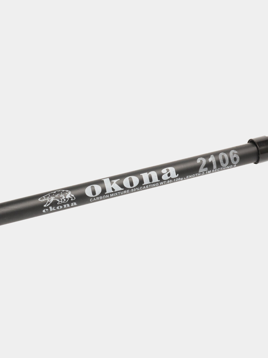 Удочка, Спиннинг телескопический Okuma с кольцами - 450см/80-120гр — фото 1