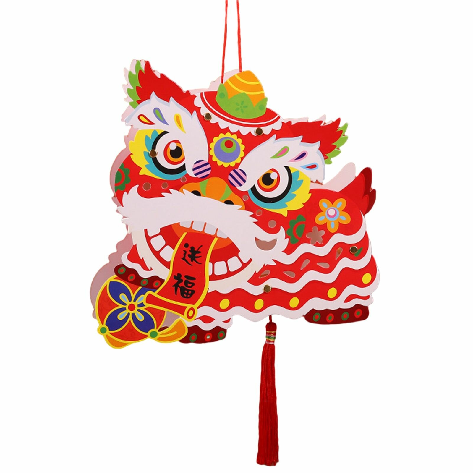 Танец льва для отправки посылки с благословляющим фонарем светящаяся бумага поделки ручной работы для детей из детского сада