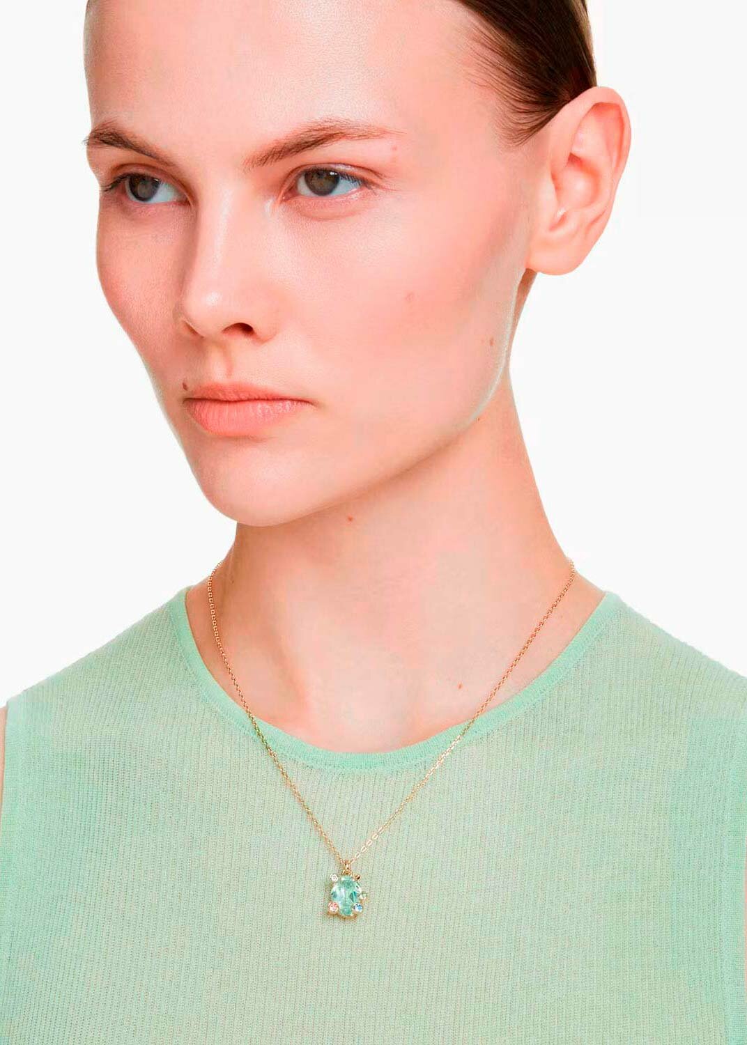 Колье SWAROVSKI, кристаллы Swarovski, Swarovski Zirconia, длина 42.49 см — фото 1