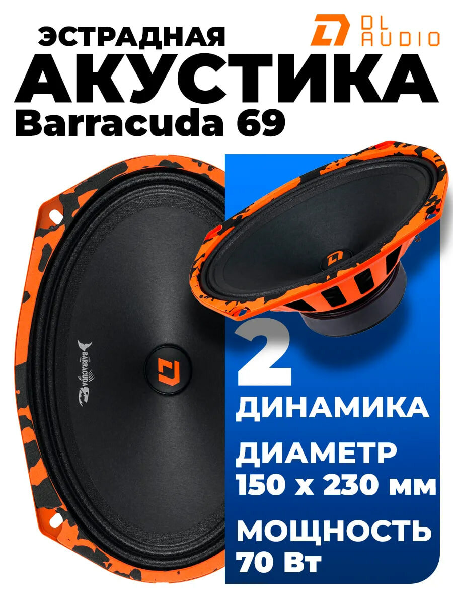Динамики DL Audio "Barracuda" 69, эстрадные, чувствительность 92,7 дБ, 70 Вт